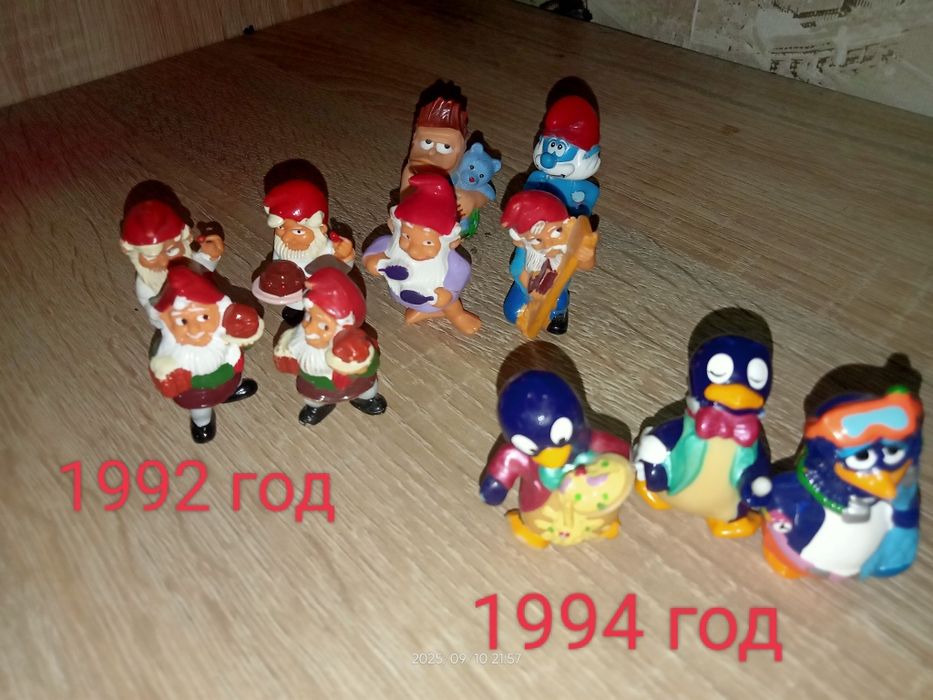 Ferrero Киндеры бегемотики, лягушки, слоники, пингвины, гномы из 90-х