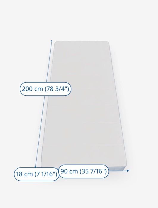 VESTMARKA
Colchão de molas, firme/azul claro, 90x200 cm