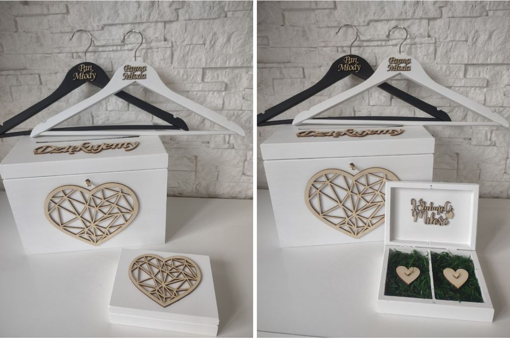 Pudełko na koperty i obrączki ślubne