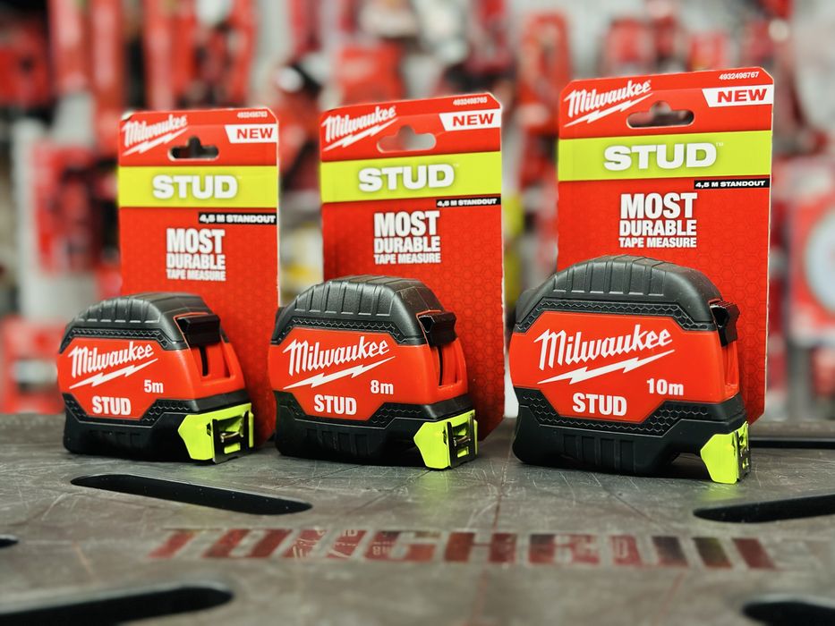 Рулетка MILWAUKEE, STUD (Gen 3), 5м, 8м, 10м (33мм)