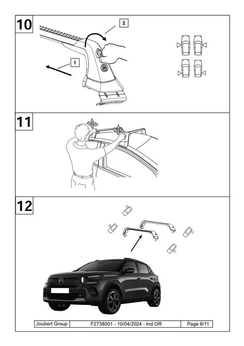 Barras de tejadilho -  Citroën C3 (CC21)