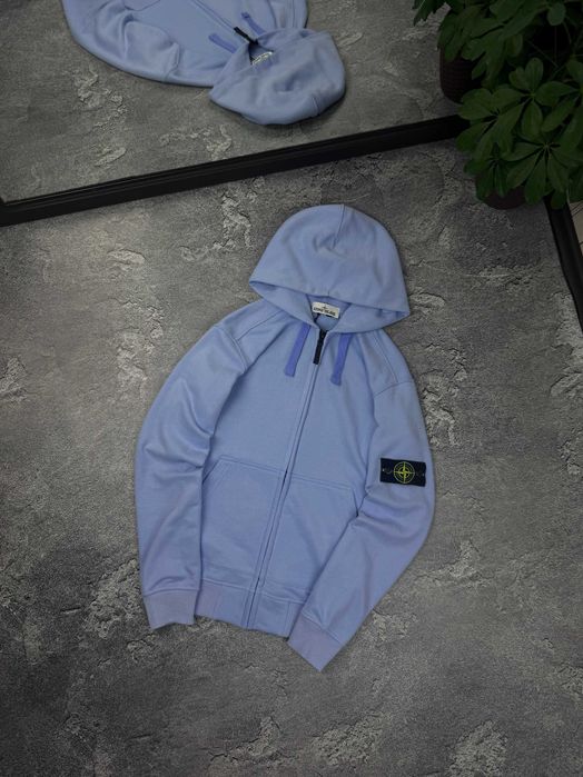 Зіп-худі Stone Island BLUE SKY зип худи Стон Айленд блакитний кофта