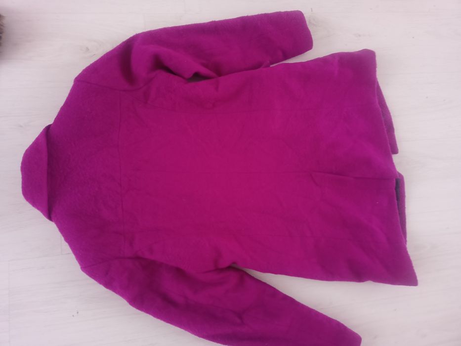 Płaszcz H&M wełniany fuksja/Lila Xl -XXl