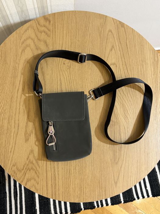 Сумка месенджер замшева