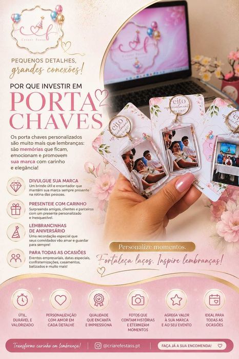 Mimos para aniversários, lembrancinhas, brindes corporativos