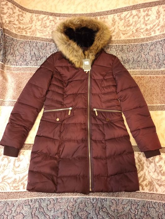 Новий пуховик Oasis XS-S 34-36 куртка довга ХС-С бордовий демі HM