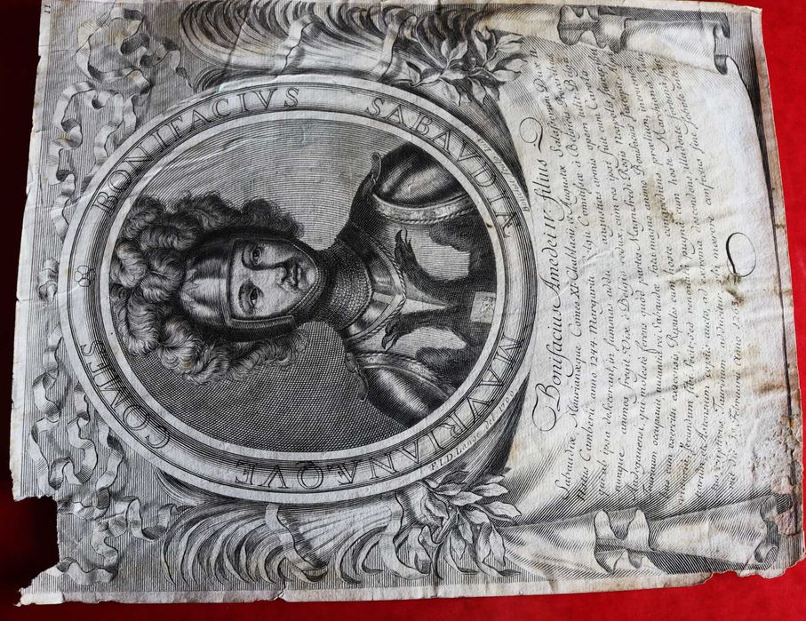 Bonifácio Conde de Saboia, gravura de 1700 de Bouchet a partir desenho Lange