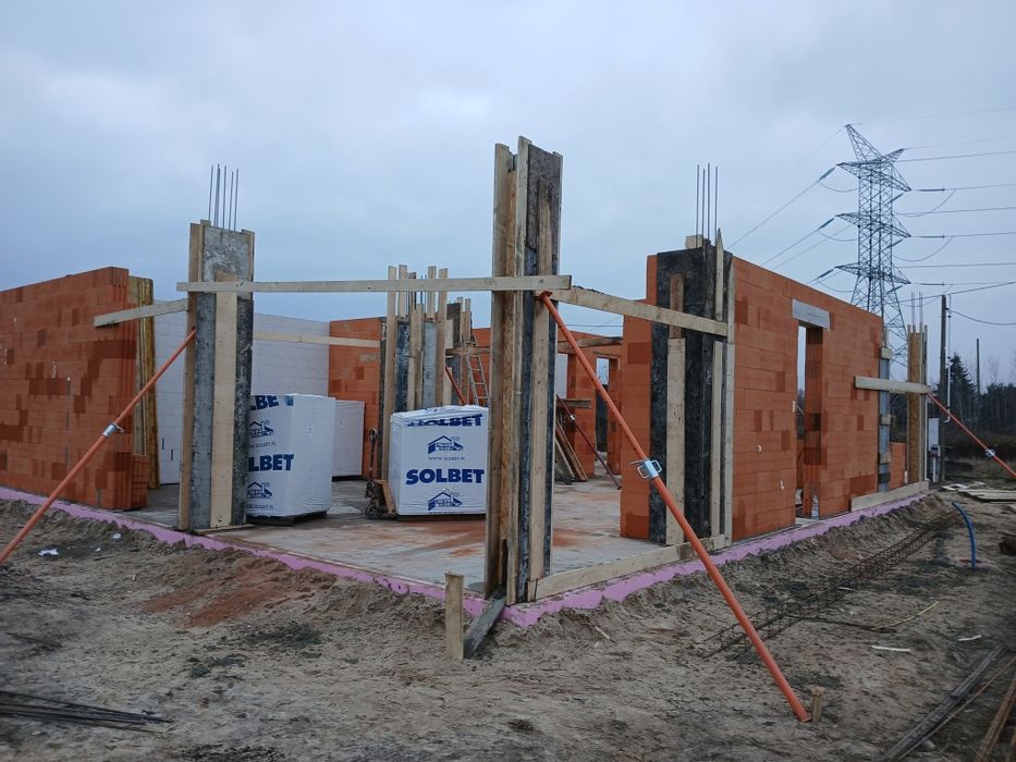 Budowa domów, stany surowe , płyty fundamentowe, stropy , szalunki