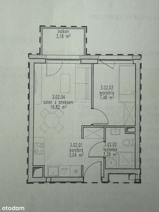 Nowe, 2 pokoje na Zaciszu (30,62m2 + piwnica), bez podatku