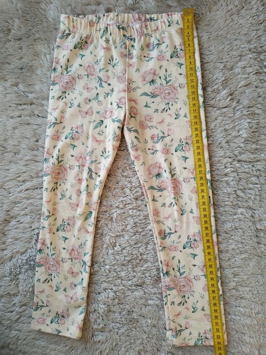 Legginsy dla dziewczynki/wiosna/lato/print/kwiaty/motyle/Haydi/r.98