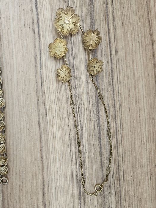 Conjunto colar & pulseira prata lei