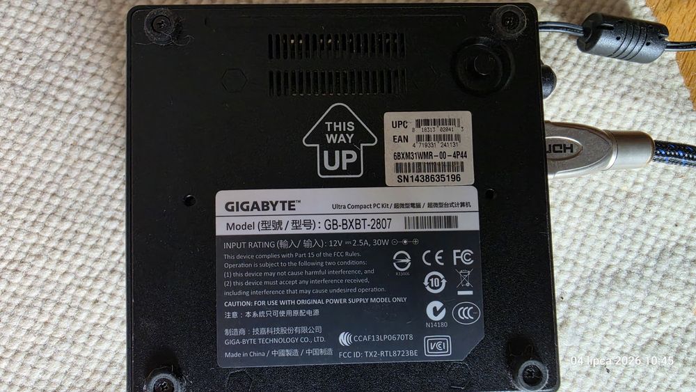 Mini PC Gigabyte GB-BXBT-2807