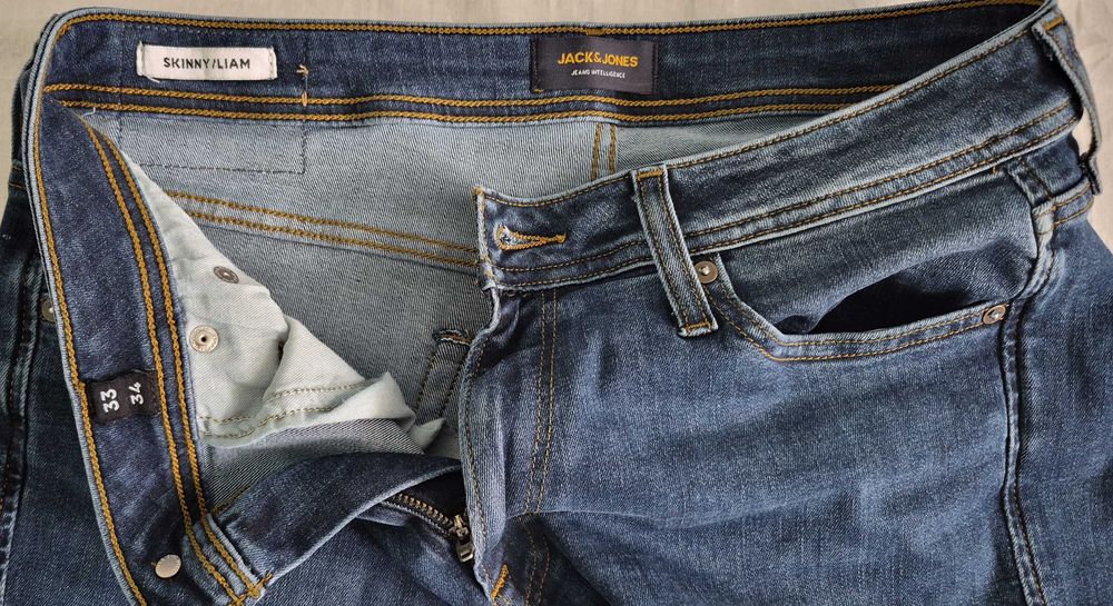 Spodnie Męskie Jeansowe Jack & Jones Liam Skinny 33W 34L