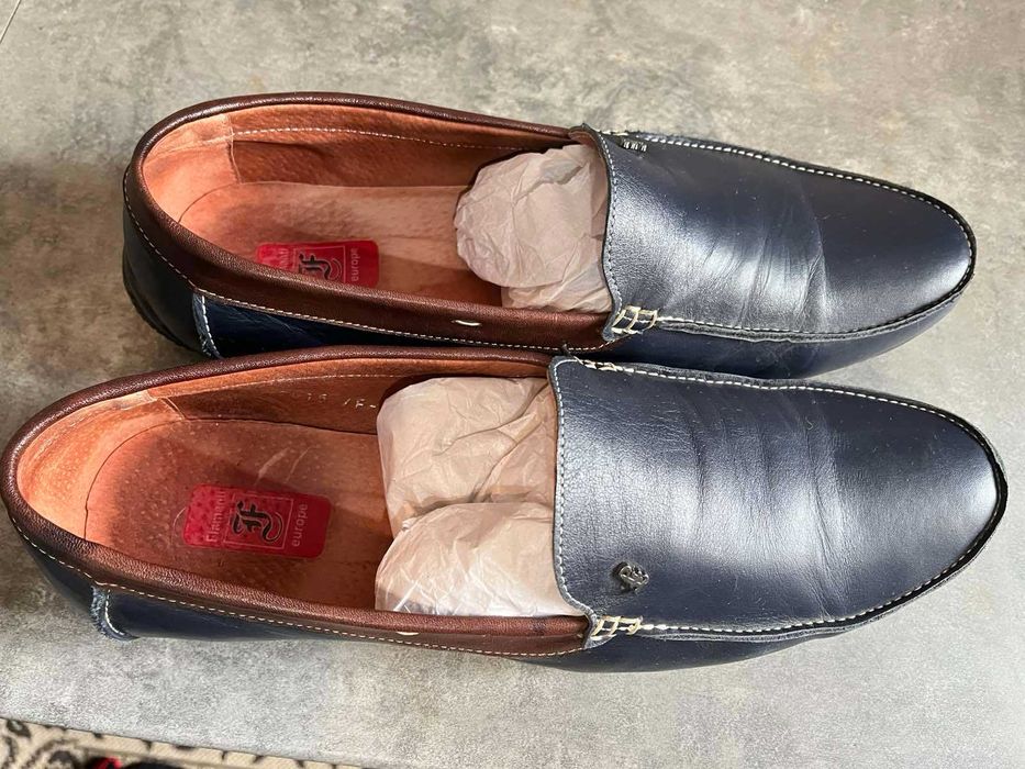 Шкіряні мокасини, розмір 47