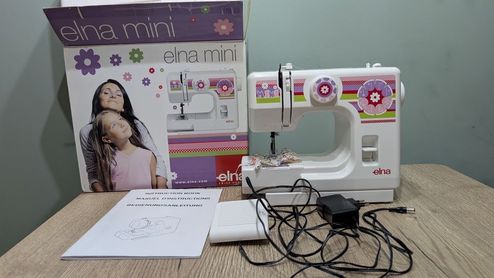 Швейна машинка Elna mini електрична педальна
