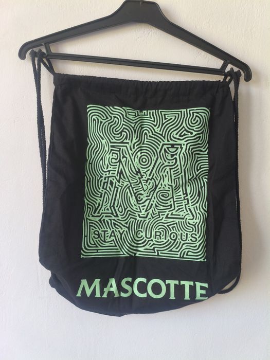 Worek bawełniany Mascotte Czarno-miętowy 45x35cm