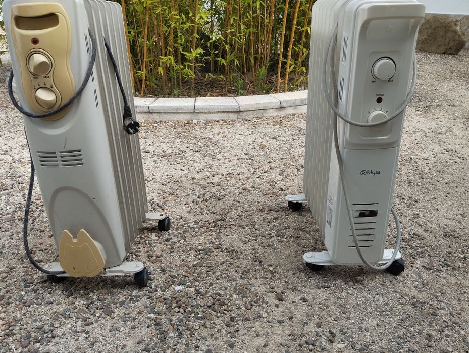 Aquecedores a funcionar