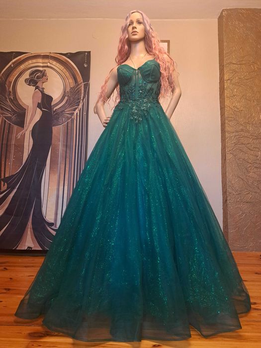 Zjawiskowa sukniaR34 Paradise Glamour Emerald Na studniówkę Polski pro