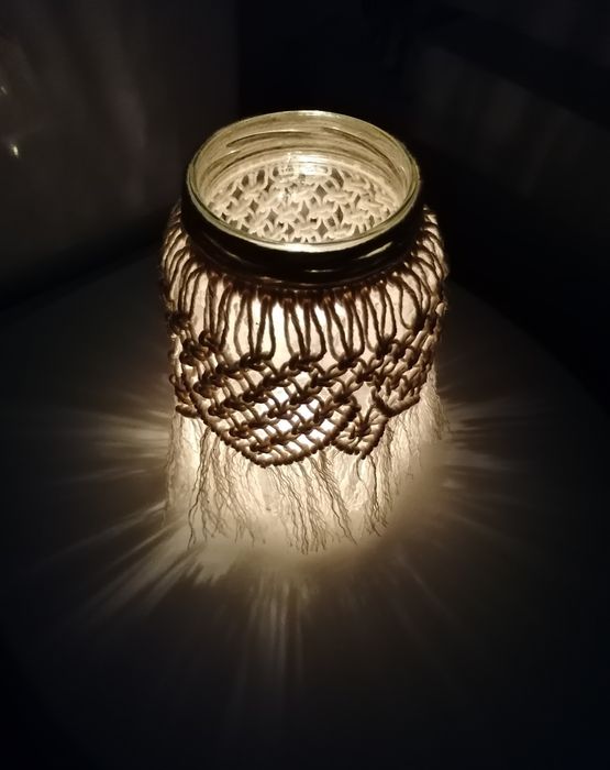 Lampion Makrama Latarnia Lampka BOHO