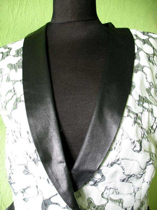 Spodnie - kamizelka - elegancka tkanina - 38 M - pas 66 cm Komplet