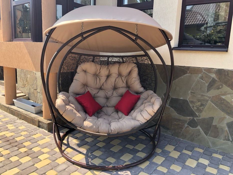 Гойдалка кокон двомісний з дахом