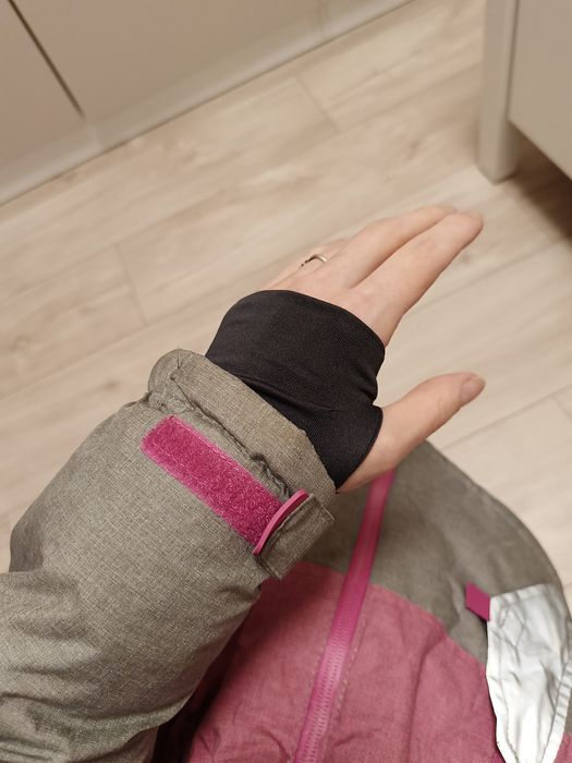 Kurtka zimowa narciarska dziewczynka 122 Cool Club odblaski