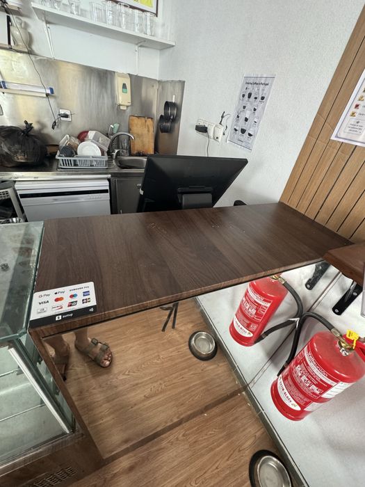 Balcão Profissional em Inox para Café / Pastelaria