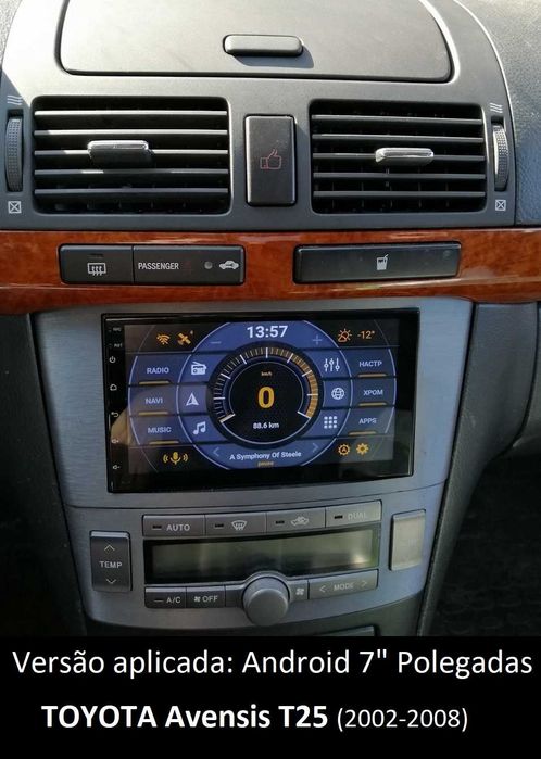 Rádio 2DIN [4+64GB] • Toyota AVENSIS (2002 a 2015) • Android T25 T27