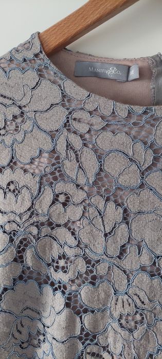 Sukienka Mirabella Manifiq&Co szara koronka M 38