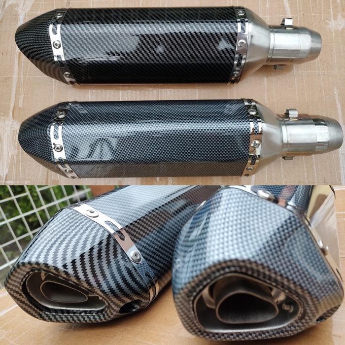 Універсальний прямоточний глушник до мотоциклу Akrapovic 31 37 47 см