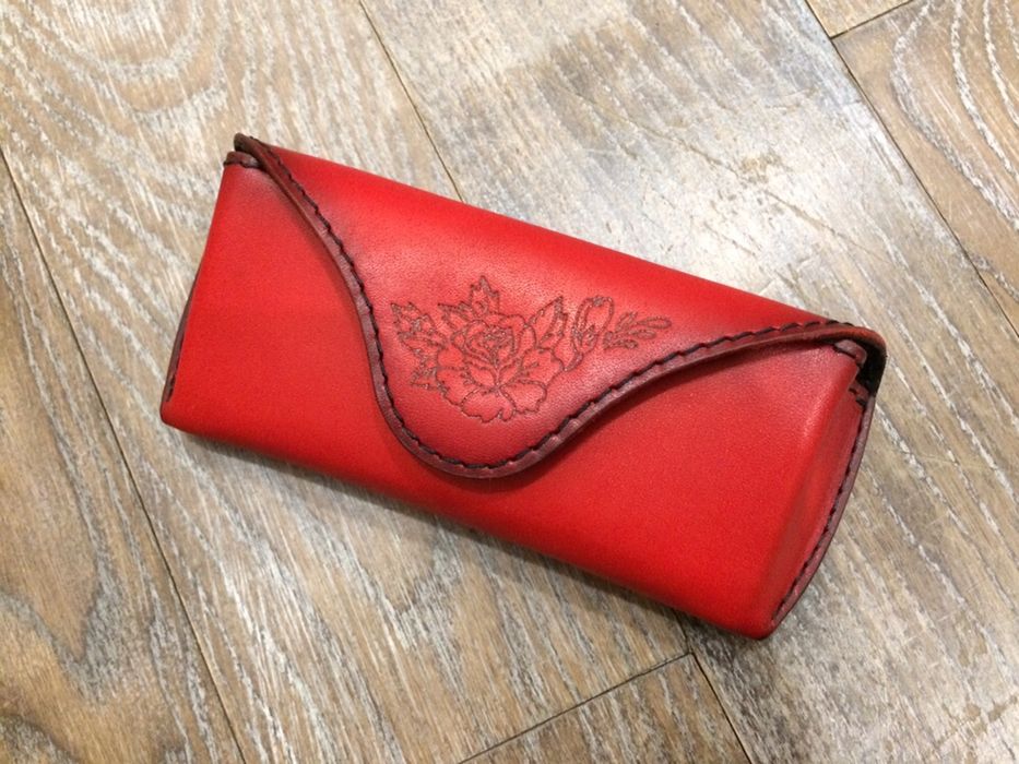 Футляр, чехол для очков ручной работы из натуральной кожи