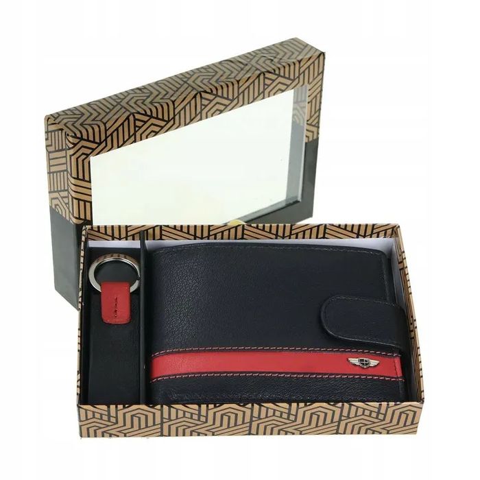 portfel męski skóra naturalna czarny produkt