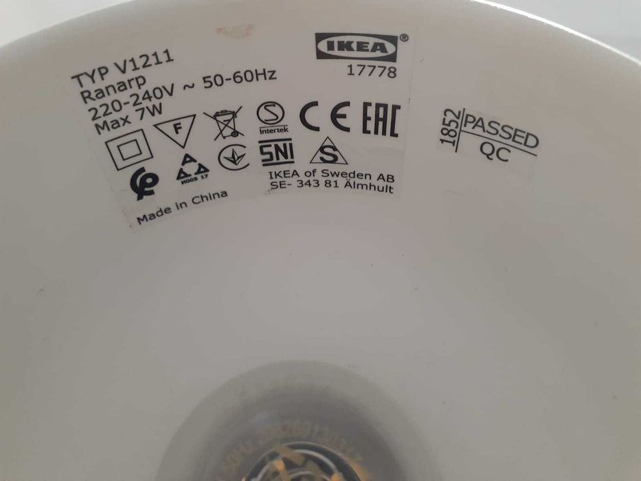 Candeeiro RANARP IKEA - Preto - Excelente estado