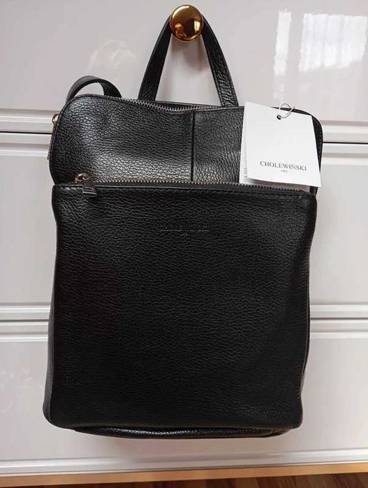 Plecak skórzany Cholewinski Taranto czarny