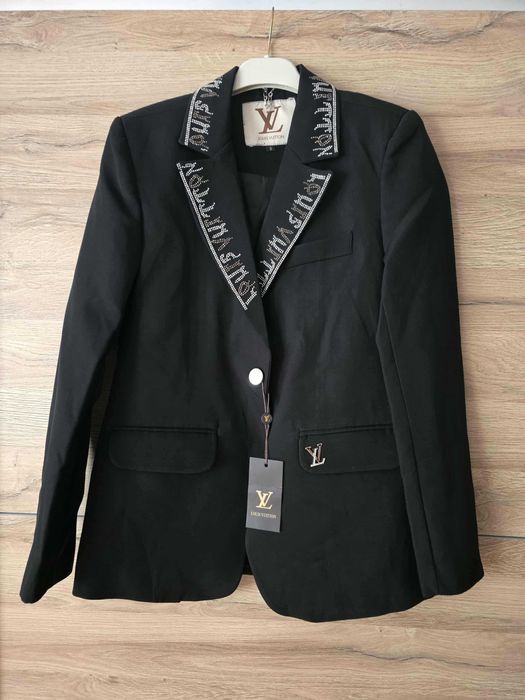 Marynarka  Louis Vuitton w kolorze czarnym z cyrkoniami srebrnymi