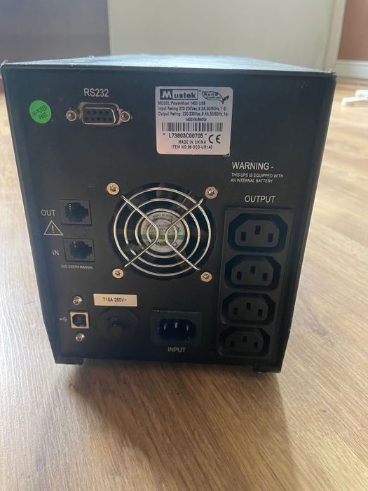 UPS Mustek power must 1400 usb 840w 220/230V ac