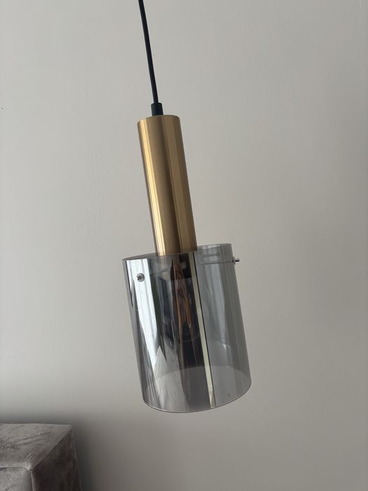 Lampa 2 szt szare szklo