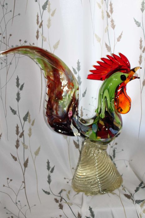 Szklany kogut murano