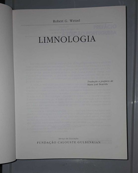 Livro técnico "Limnologia"