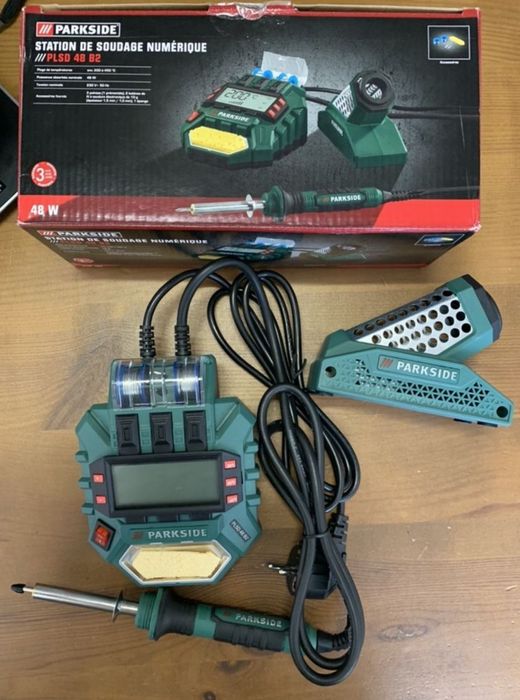 Паяльна станция сГермании Parkside PLSD 48/С ДИСПЛЕЕМ/цифрова/паяльник