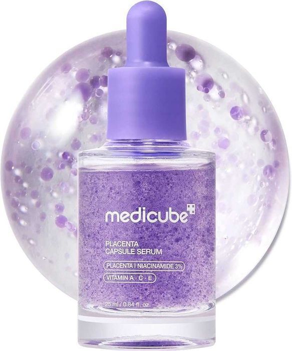 Сироватка Medicube Placenta Capsule Serum 25 мл антивікова з ніацинамідом та вітамінами A, C, E, оригінал