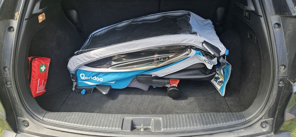 Qeridoo Kidgoo 1 przyczepka rowerowa + oś thru-axle 12m