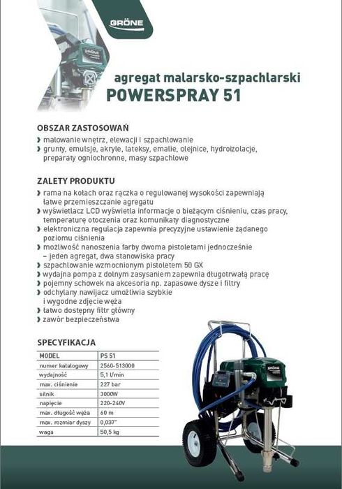 Agregat malarsko-szpachlarski Gröne PowerSpray 51