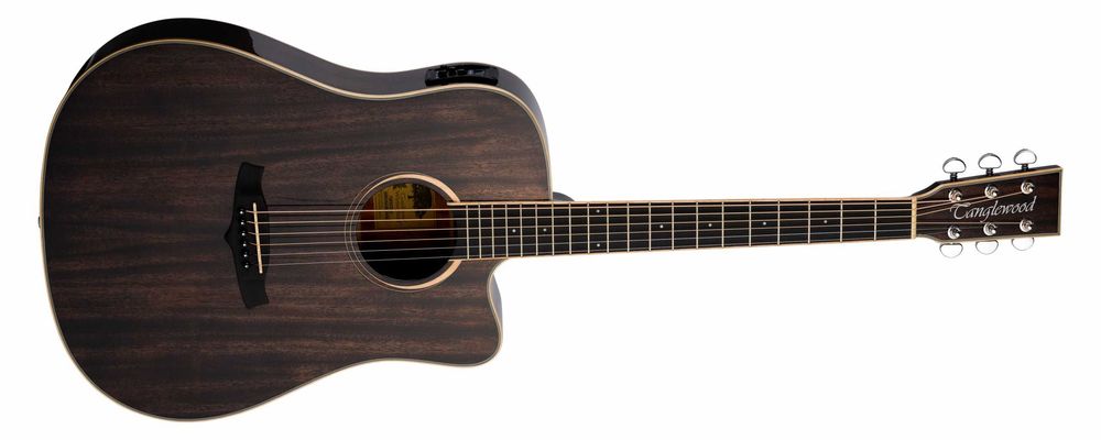 TANGLEWOOD TW5 CE Black Shadow gitara elektroakustyczna  - solid top - lity mahoniowy top