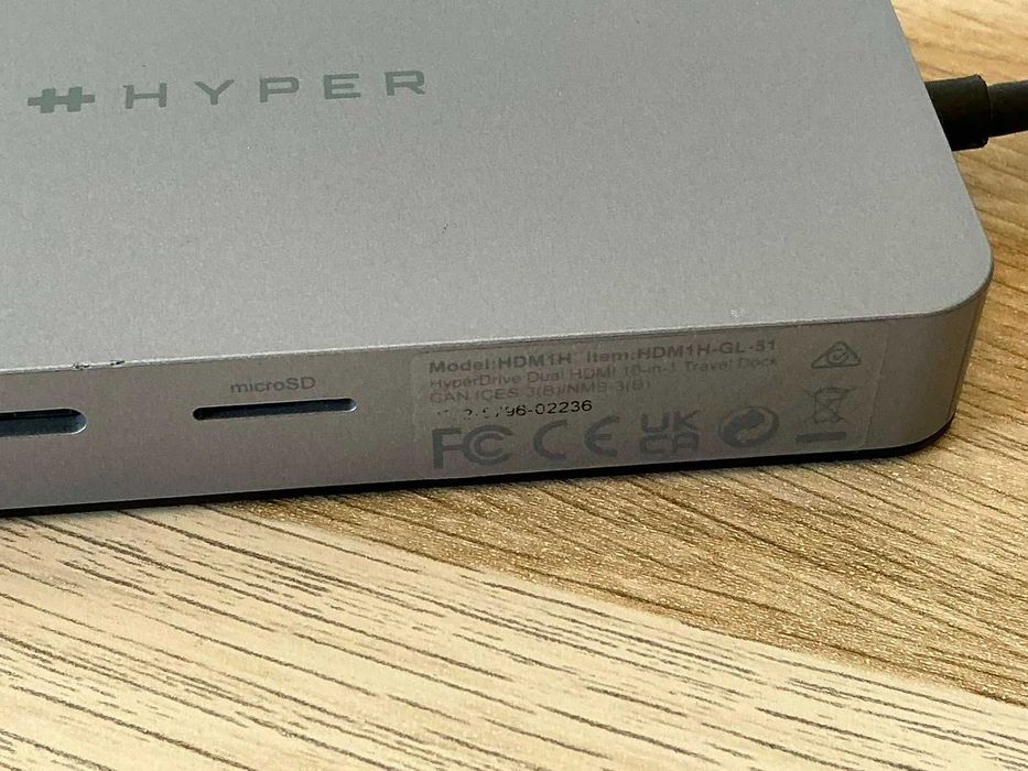 HyperDrive Dual HDMI 10-in-1 USB-C Hub Dock - HDM1H - MacBook