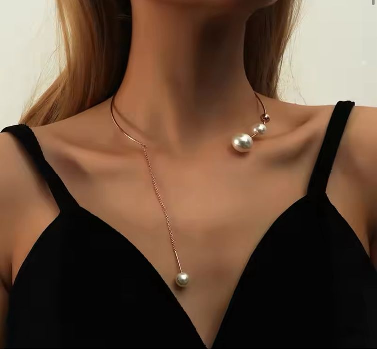 Чокер з перлинами, підвіска, ожерельє на шию, чокер кольє 2024