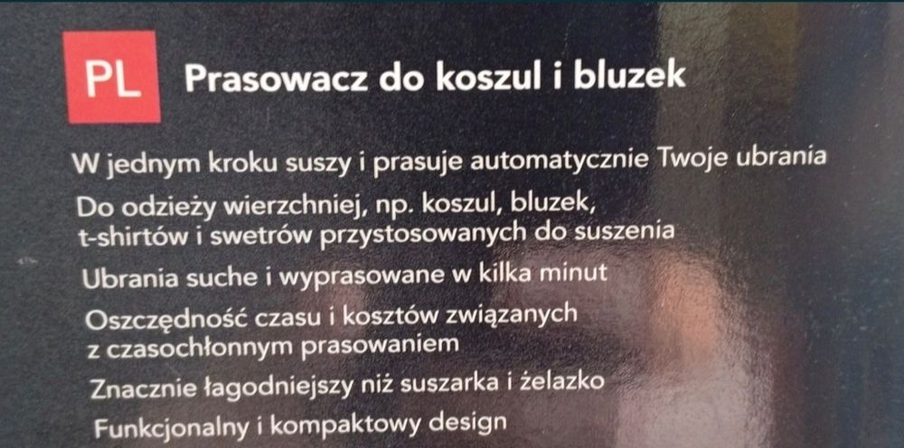 Parownica prasowacz prasownica steamer do koszul/spodni suszarka