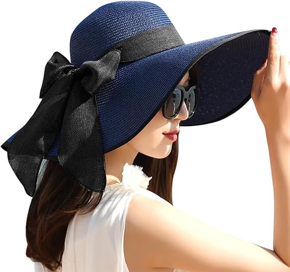 damski kapelusz floppy beach cap wide rand sun protection kapelusz