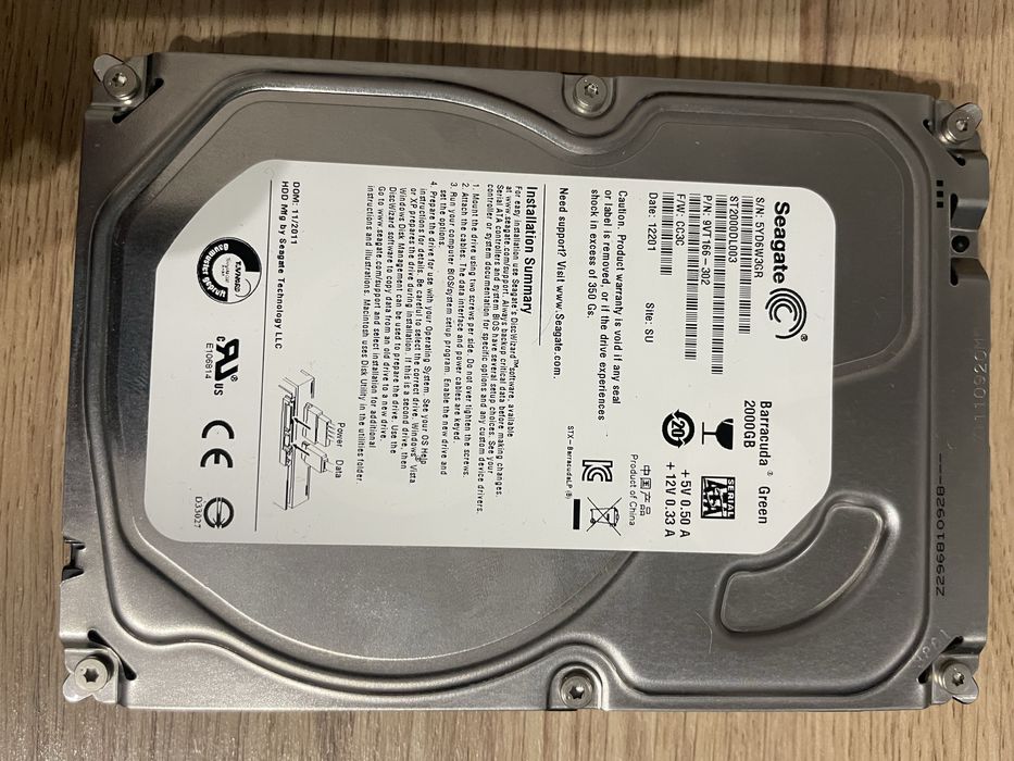Dysk twardy Seagate Barracuda Green ST2000DL003 SATA III 2TB 5900RPM 6GB/s 3.5' Warszawa