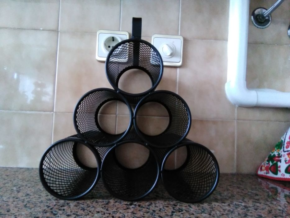 Garrafeira porta-garrafas de metal nova adega cozinha casa quarto apartamento vivenda gabinete escritório.